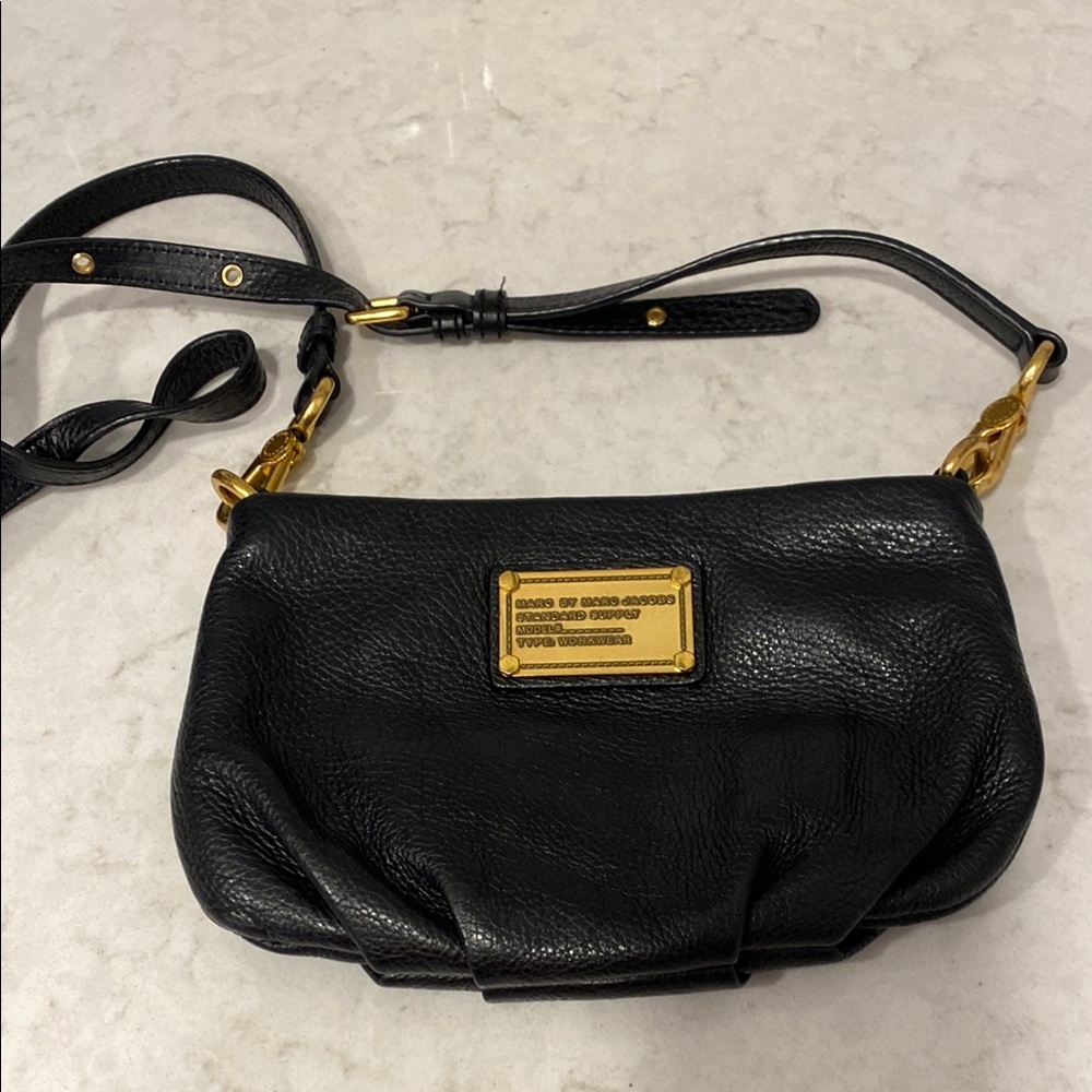 Black Leather Crossbody Bag